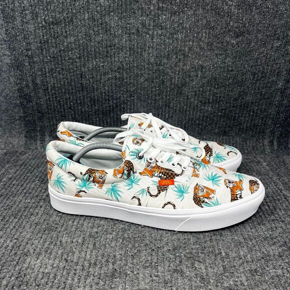 NEW VANS Discovery Project Cat Comfycush ERA Tiger Palm Leaf Print Shoes Mens 13 - Picture 1 of 8